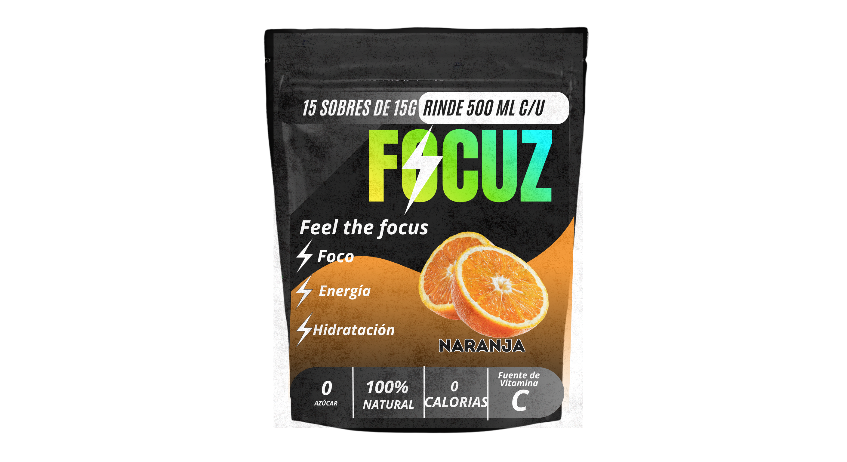 FOCUZ NARANJA | ISOTONICO EN POLVO | SACHET X15 SOBRES